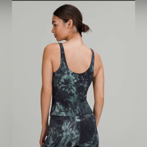 LULULEMON ALIGN TANK *WAIST DIAMOND DYE SILVER BLUE TIDEWATER TEAL GRAPHITE NWT - Picture 7 of 8
